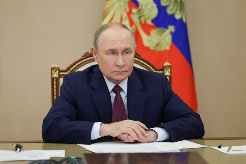 Russian President Vladimir Putin at a meeting.