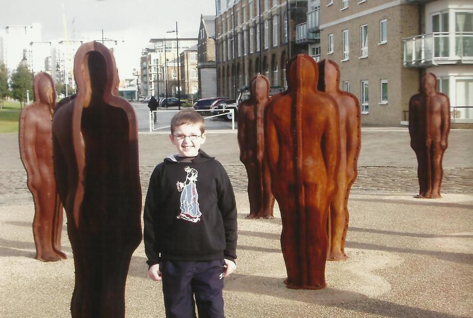 Andrew Gosden, a 14-year-old boy, in London, Woolwich Arsenal.