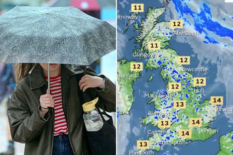 Thundery deluge to hit UK, warns Met Office as Easter hols end in washout – but sunshine could soon be making a return