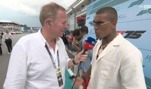 Martin Brundle interviewing Conor Benn.