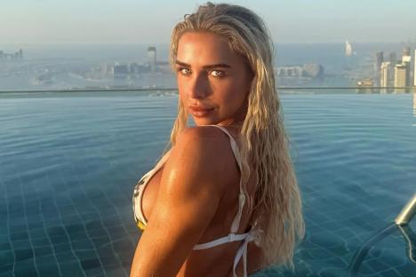 Gabby Allen stuns in thong bikini as she holidays in Dubai without Love Island’s Casey