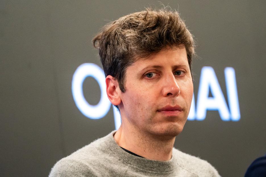 Sam Altman, CEO of OpenAI, during a media tour of the Stargate AI data center.