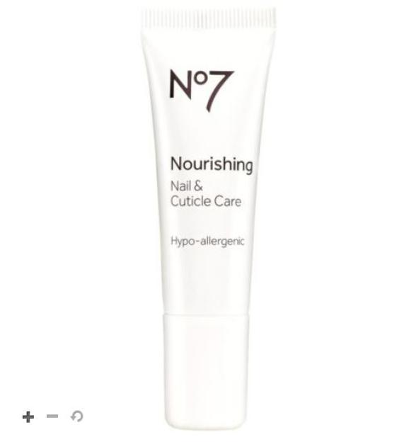 No7 Nourishing Nail & Cuticle Care cream, hypoallergenic.