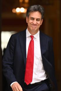 Ed Miliband, Energy Secretary, leaving Downing Street.