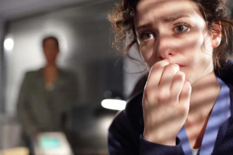 An image collage containing 1 images, Image 1 shows A worried woman nervously biting her nails