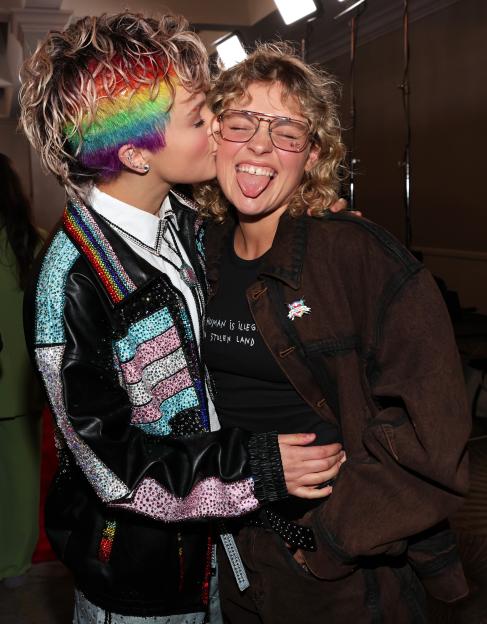 Jojo Siwa and Kath Ebbs at the GLAAD Media Awards.
