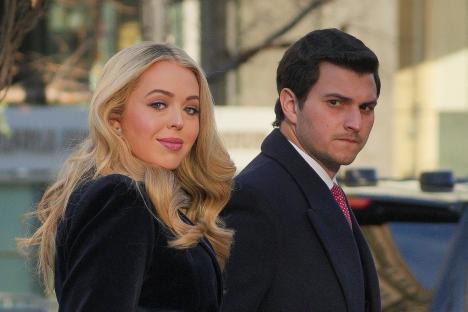 Tiffany Trump and a man in a suit.