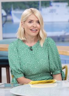 Holly Willoughby on the set of This Morning.