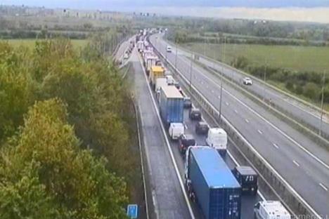 Horror crash on A14 leaves one dead with lorry driver arrested as duel-carriageway is shut