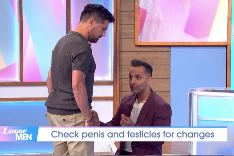 Loose Men viewers left stunned as Dr Amir Khan carries out a testicular cancer check on Craig Doyle on show 