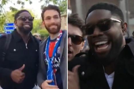 Arsenal fan Micah Richards MISSING from CBS Sports panel for crunch clash with PSG… as he parties with Gooners in Paris