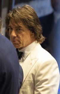 Tom Cruise at David Beckham's 50th birthday party.