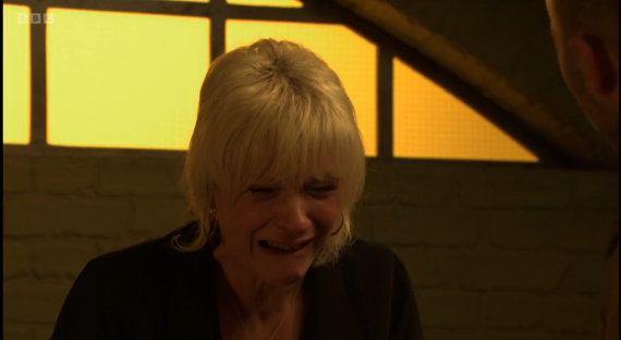 A woman crying and confessing to murder.
