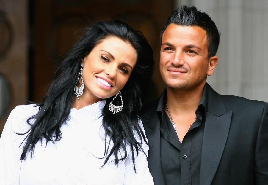Katie Price and Peter Andre leaving the High Court.