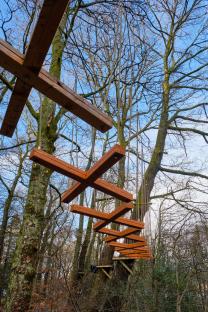 Treetop adventure course at Loch Lomond Shores.