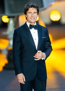 Tom Cruise in a tuxedo at the Top Gun: Maverick Royal Film Performance.