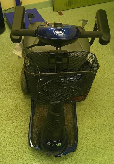 Mobility scooter seized at an airport.
