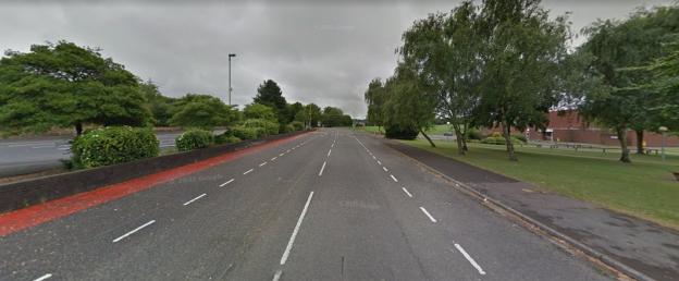 Road leading to Manshead CE Academy.