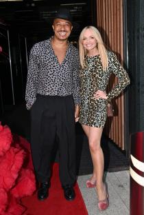 Mel B and her husband at her 50th birthday party.