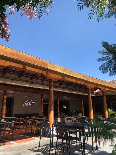 McCafe patio seating area.