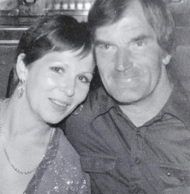Black and white photo of a couple.