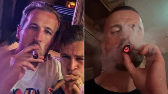 Harry Kane puffs on cigar as Bayern champions drink champagne and dance to Michael Jackson in early hours of morning