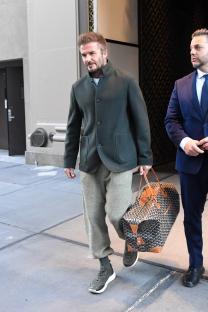 David Beckham walking in Manhattan.