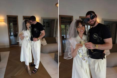 Megan McKenna and Oliver Burke look loved-up in pics from joint stag and hen party ahead of wedding