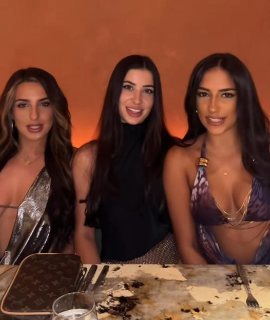 Three women on a date night.