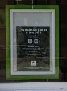 Notice of Lloyds Bank branch closure on 24 June 2025.