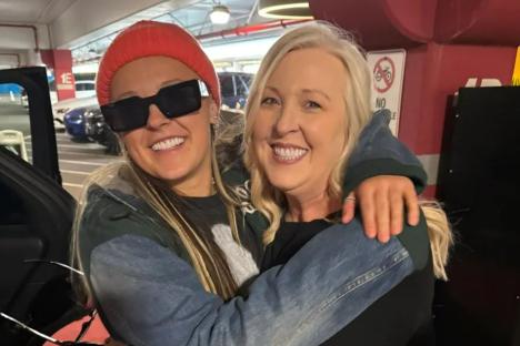 JoJo Siwa’s MUM ‘gives away’ that she and Chris Hughes ‘are in love’ as their families ‘meet’ after romantic holiday