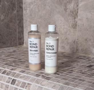 Lidl's Bond Repair shampoo and conditioner compared to Olaplex.