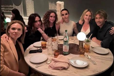 Victoria Beckham leans on her best pals as she enjoys dinner with tight-knit support group amid sad family feud