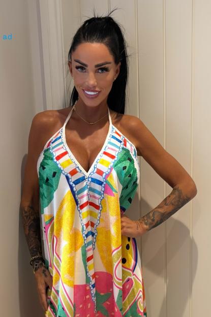 Katie Price models new dresses.