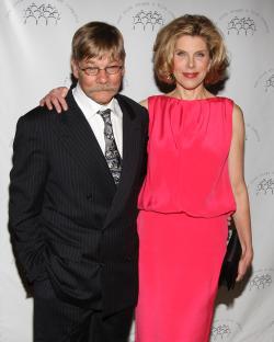Matthew Cowles and Christine Baranski at a gala.