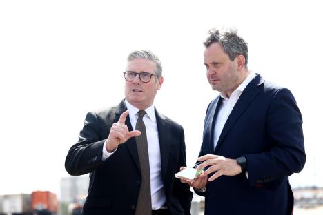 Keir Starmer speaking with Harry Cole.