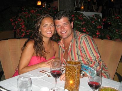 Couple at dinner.
