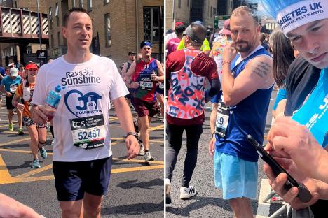 John Terry suffers INJURY halfway through London Marathon and spotted limping as ex-Chelsea pal forced to wait for him