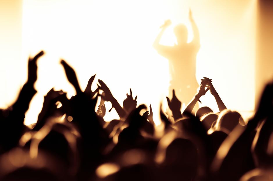 Crowd at a concert.