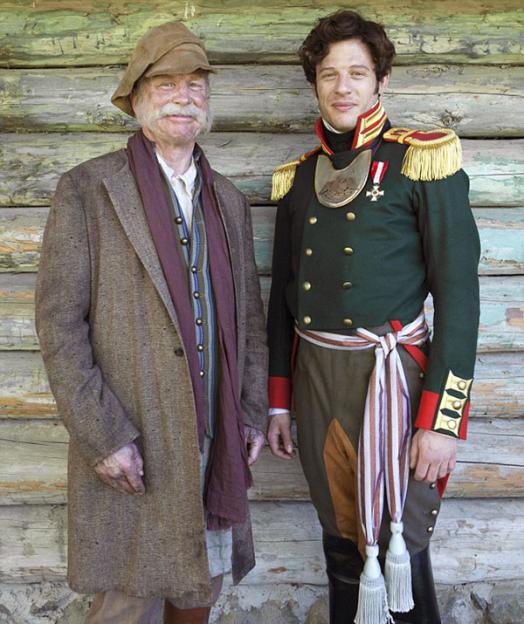 Hugh Norton and his son James Norton as characters in the television show War and Peace.