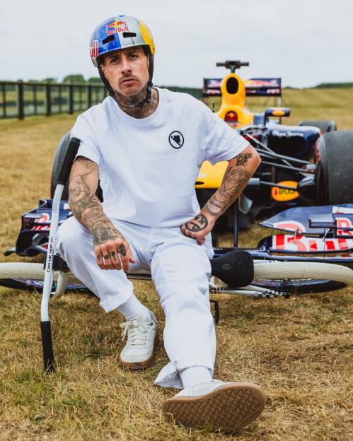 Kriss Kyle poses for a portrait during 'Can He Hop It' at Goodwood Motor Circuit in Chichester, United Kingdom on July 14, 2025. / Dan Griffiths / Red Bull Content Pool / SI202508050046 / Usage for editorial use only /