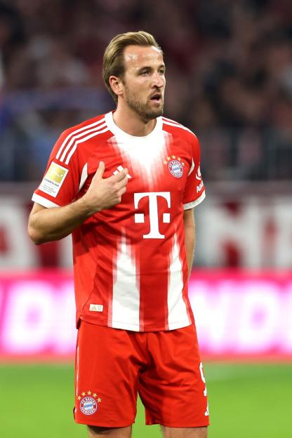 Harry Kane playing for FC Bayern München.