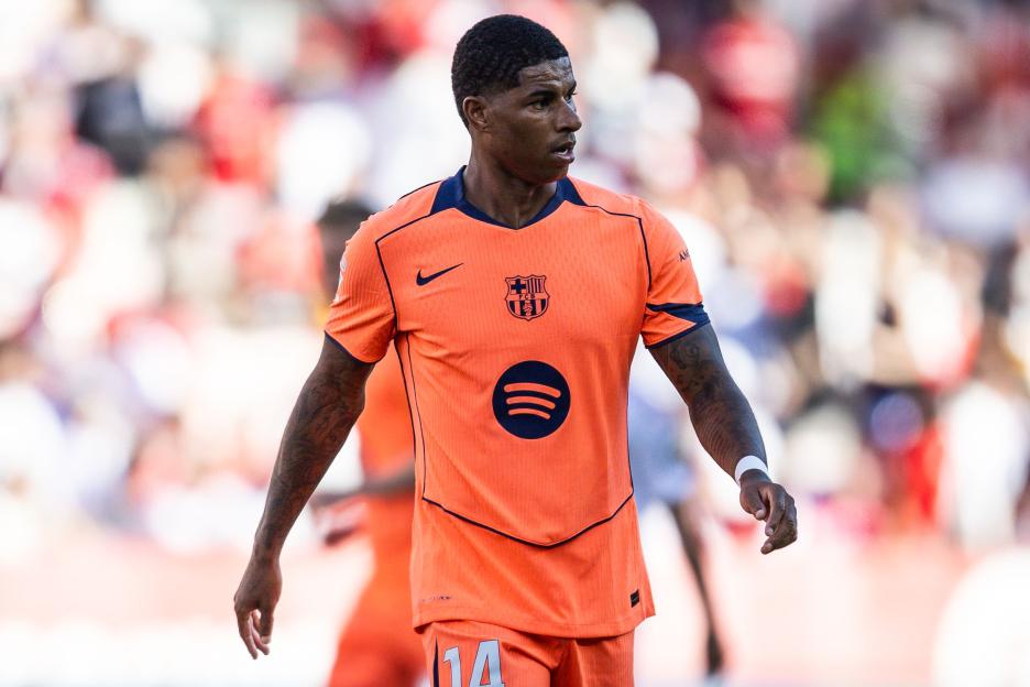 Marcus Rashford of Barcelona during a LaLiga match.