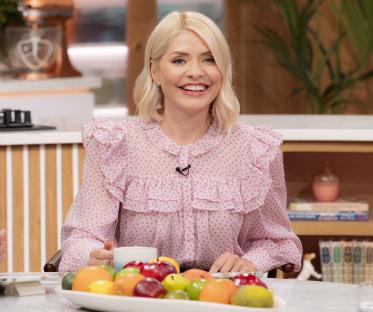 Holly Willoughby on the set of This Morning.