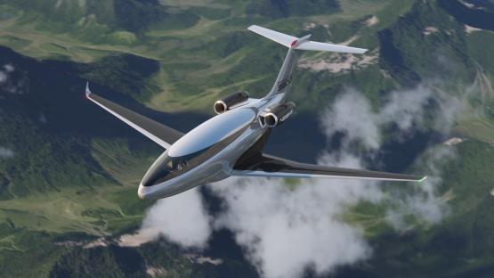 Illustration of the Otto Aviation Phantom 3500 aircraft in flight.