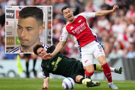 ‘He could have broken my leg’ – Arsenal’s Martinelli hits out at Brentford star who escaped red card for ‘nasty’ tackle