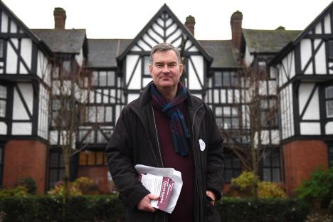 David Gauke, independent candidate, campaigning.