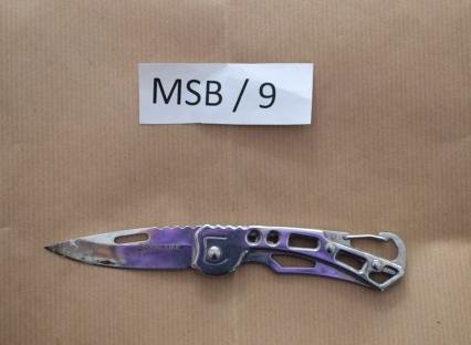 Knife labeled MSB/9.
