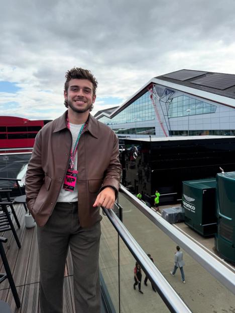 George Clarke at a racetrack.