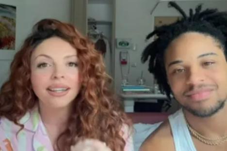 Jesy Nelson shares health update from hospital after emergency surgery to help unborn twins survive